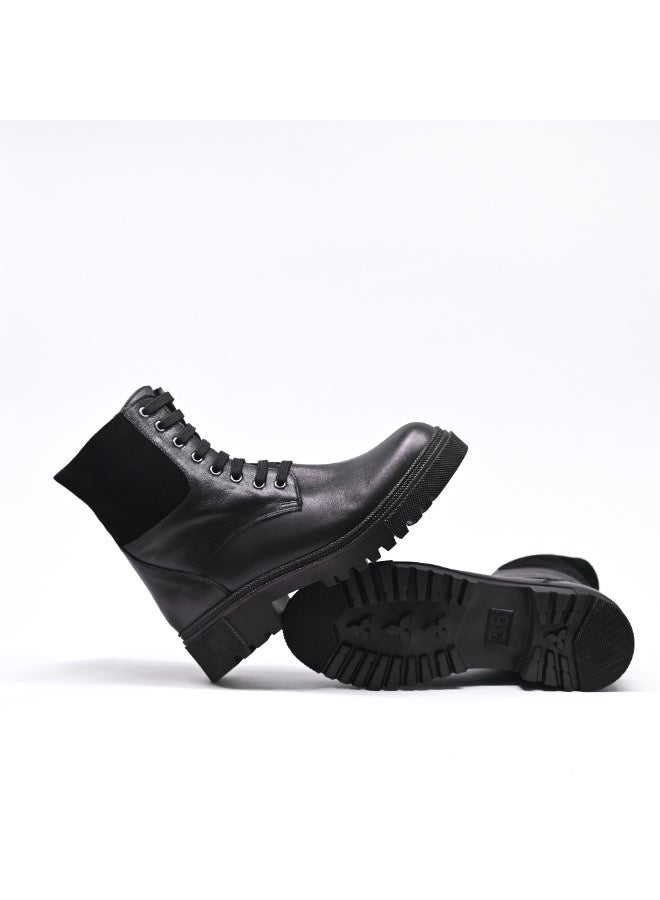 Levent Genuine Leather Half Boot For Women - Black - Image 2