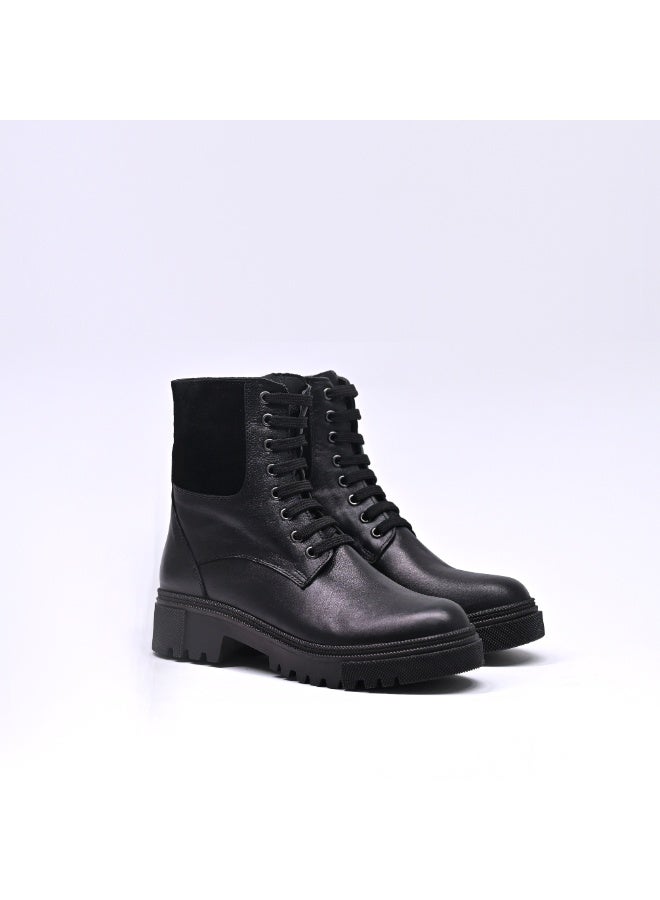 Levent Genuine Leather Half Boot For Women - Black - Image 1