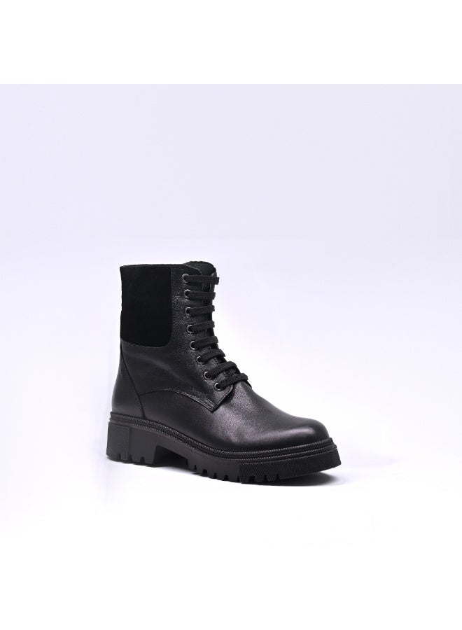Levent Genuine Leather Half Boot For Women - Black - Image 3
