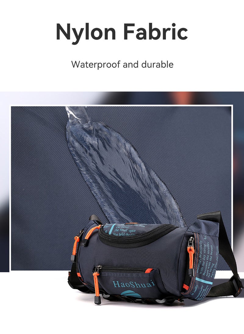 Moovant - Practical Crossbody Sling Bag Multifunctional Chest Bag Zippers Purse Waterproof Shoulder Bag Blue - Image 1
