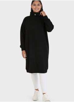 Refka by modanisa Pocket Detail High Neck Sweatshirt  - Image 1