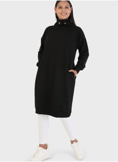 Refka by modanisa Pocket Detail High Neck Sweatshirt  - Image 4