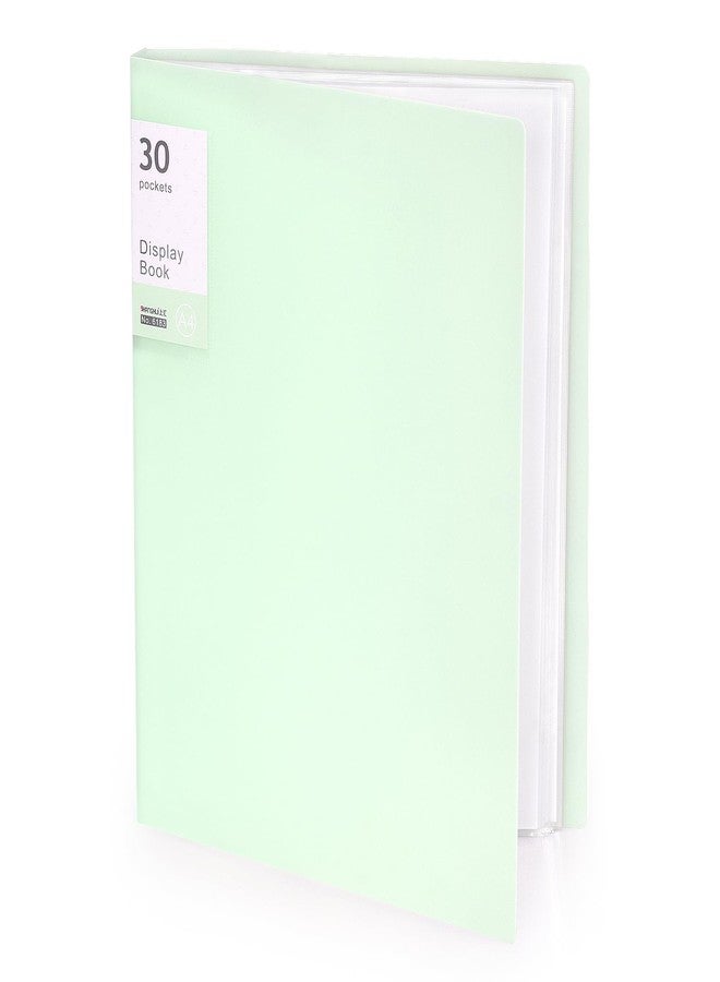 Tamaki Binder with Plastic Sleeves, Heavy Duty Art Portfolio Folder with Clear Sheet Protectors, Display 30 Pages, Presentation Book for Artwork, Document Organizer Binder, 1 Pack (Green) - Image 1