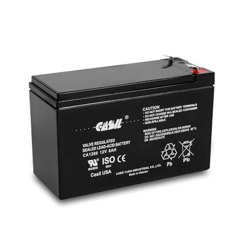 Casil 12v 8ah Battery for APC Back-UPS ES 750 – Compatible with BE750G, Smart UPS 750, SMT750, SUA750 – 12V SLA Battery for UPS ES 750 Backup Power Supply - Image 1