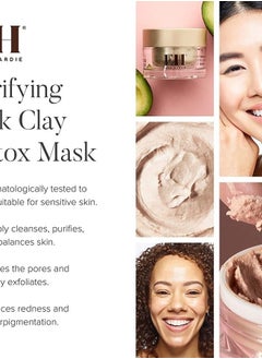 EMMA HARDIE Purifying Pink Clay Detox Mask With Cleansing Cloth 1.7 Oz  - Image 2