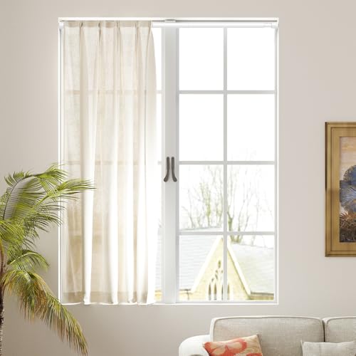QINGYUN Tension Rod 28 to 48 inch, Adjustable Curtain Rods No Drilling Spring Rods Extendable Pressure DIY Tension Rod for Window Closet Kitchen, White - Image 2