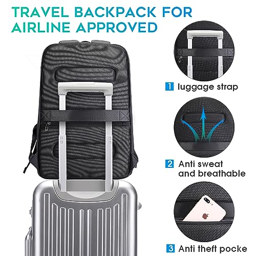 BANGE Business Smart Backpack Waterproof fit 15.6 Inch Laptop Backpack with USB Charging Port,Travel Durable Backpack - Image 5