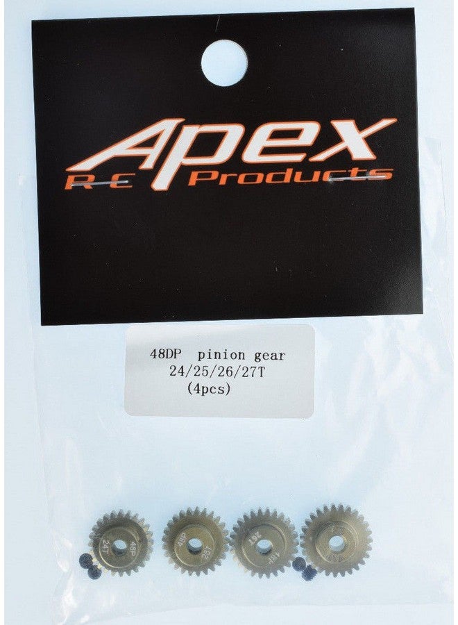 Apex RC Products 48 Pitch 24T 25T 26T 27T Aluminum Pinion Gear Set #9752 - Image 5