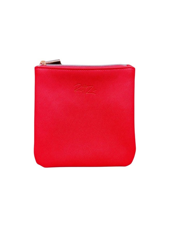 RITTZI Radiant Rouge Cosmetic Bag - Slim Makeup Organizer - Image 1