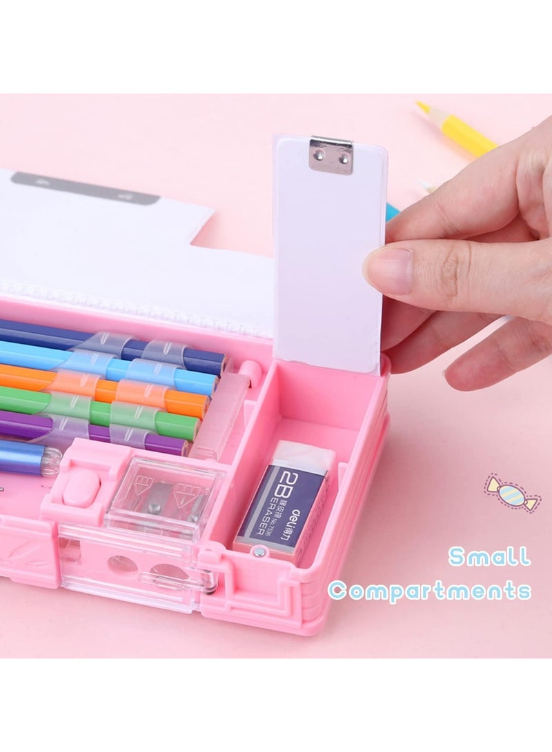 عام حافظة أقلام رصاص منبثقة متعددة الوظائف للبنات والأولاد، مقلمة كرتونية لطيفة متعددة الوظائف، مقلمة كرتونية لطيفة منظمة للأدوات المكتبية مع سكين بكرة، جدول مواعيد، مستلزمات مدرسية - Image 4