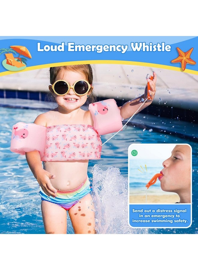 MoKo MoKo Toddler Swim Vest for Kids 20-50lbs, Lovely Cartoon Swimming Wings Pool Floats Sleeve Children Swim Arm Band Water Sports Learning Swim Training Equipment, Pink Whale - Image 4