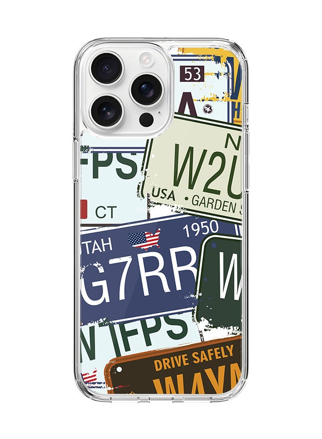 Stylizedd غطاء لجهاز iPhone 16 Pro Max [متوافق مع MagSafe] غطاء مغناطيسي رقيق شفاف - لوحات الأرقام FP - Image 1