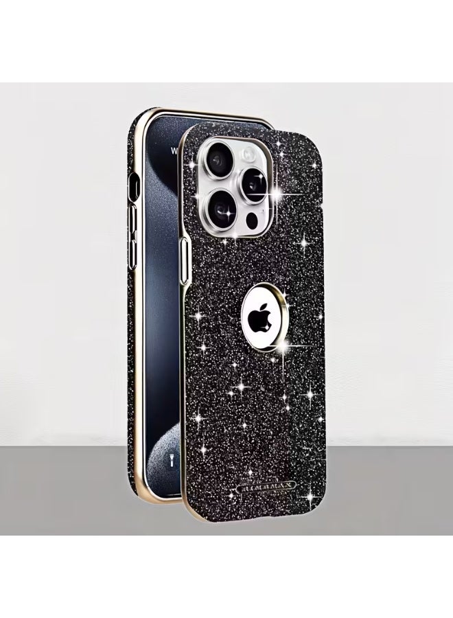 Temu iPhone 16 Pro Max Phone Case, Electroplated Magnetic Charging Frame, Luxury Cover with Shiny Gemstones and Sparkling Crystals, Full Protection Against Shocks and Scratches - Image 1