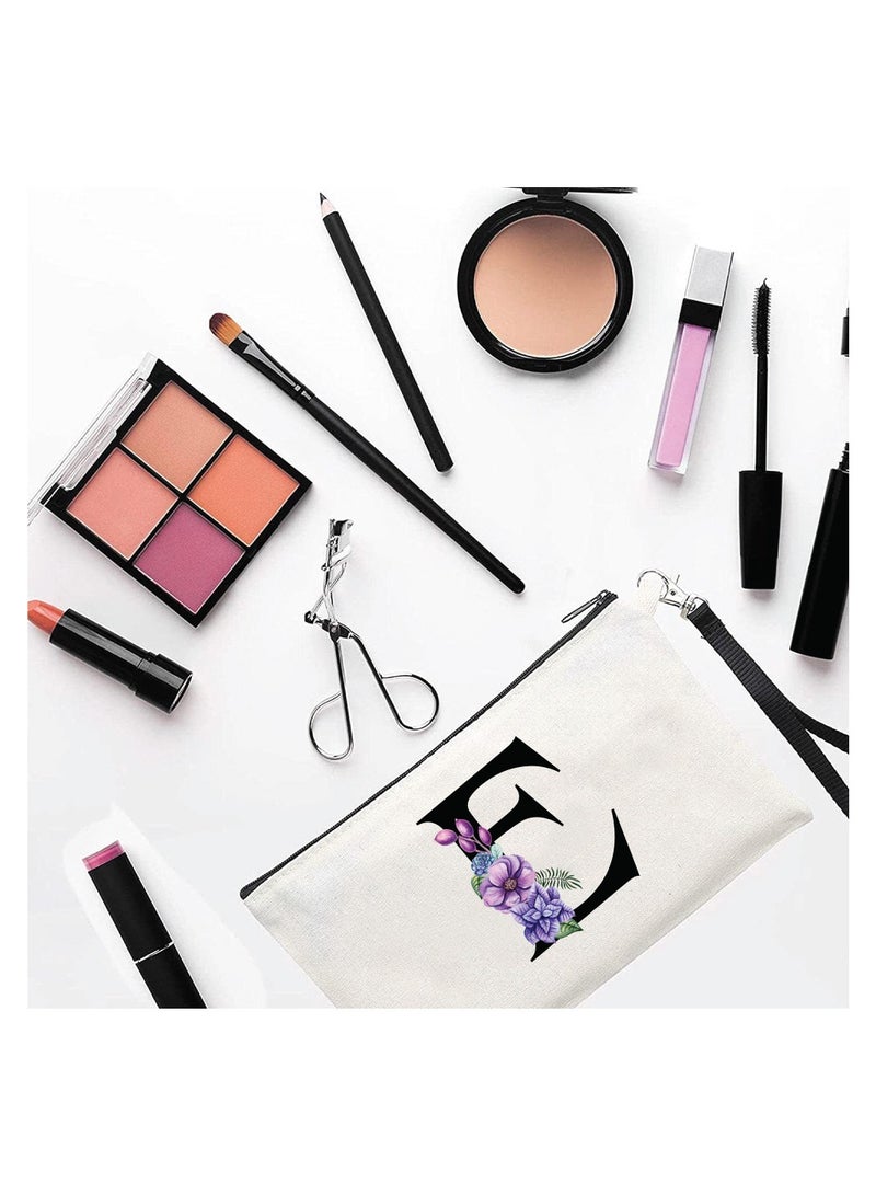 برينت شوب فور مي حقيبة مكياج أولية مخصصة للسفر للنساء، هدايا عيد ميلاد فريدة للأم - حقيبة مستحضرات تجميل لوصيفة العروس - هدايا حقيبة مكياج قماشية أولية بسحاب (E) - Image 2