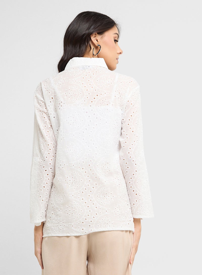 ELLA Button Down Shiffly Shirt - Image 2