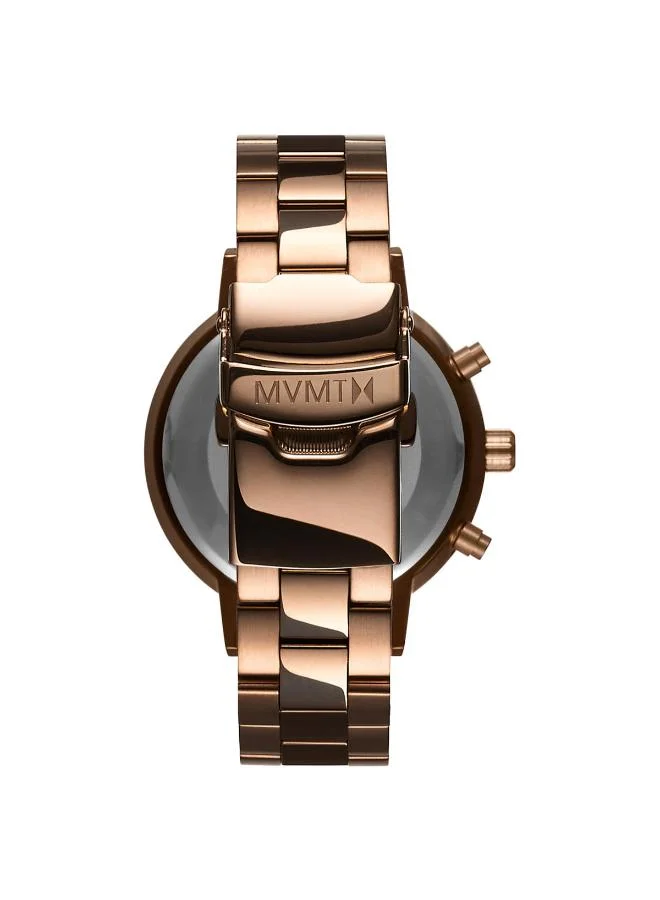 ام في ام تي Women's Multifunction Watch, Rose Gold Dial, Stainless Steel Strap