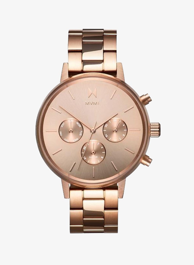 MVMT Women's Multifunction Watch, Rose Gold Dial, Stainless Steel Strap - Image 1