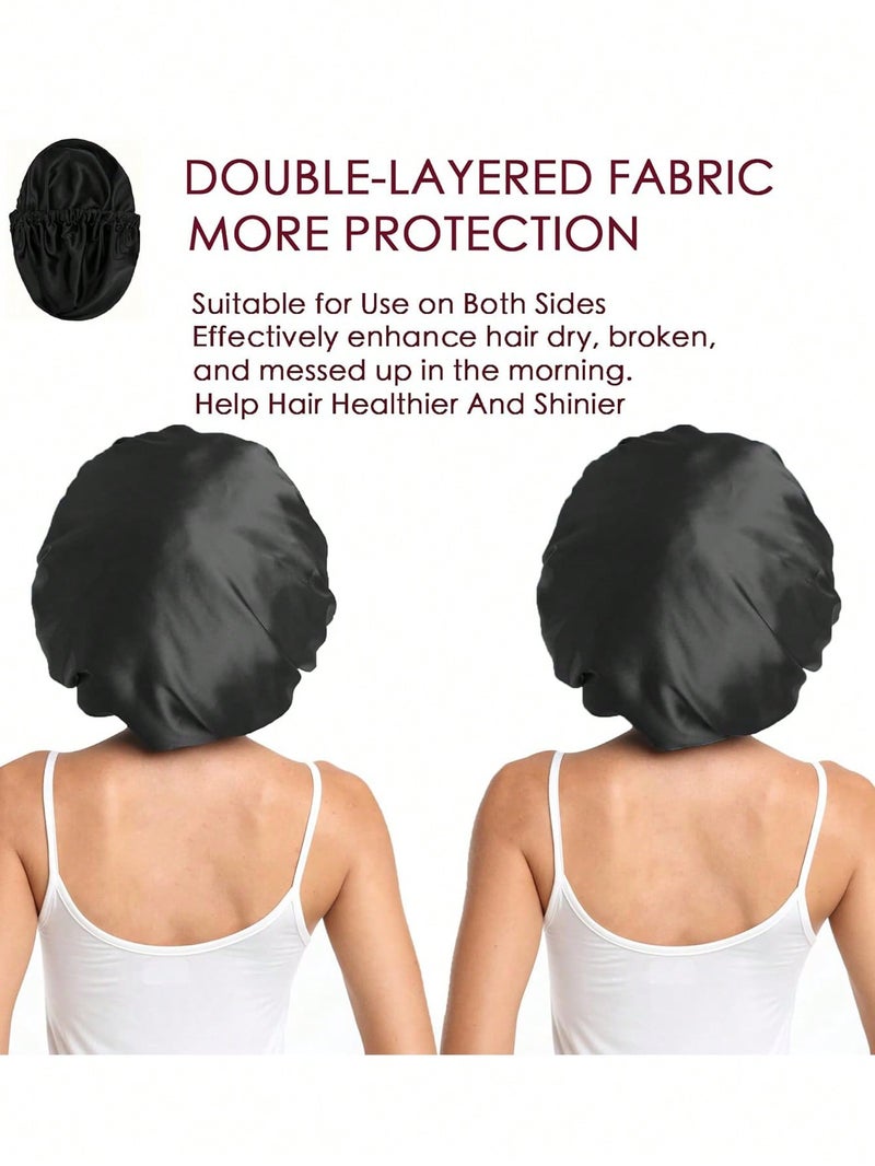 Stretch Satin Sleep Cap – Comfortable Hair Bonnet with No Tight Pressure - Image 4