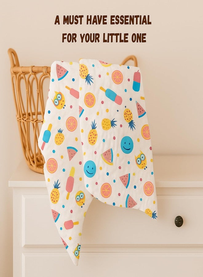Nestlooms 100% Cotton Muslin Baby Swaddle/Blanket/Multipurpose Wrap for New Born Baby - Soft Swaddle Cloth for Baby boy and Girl, Towel, Printed Mulmul Muslin Swaddle Wrap (Tropical Treats) - Image 5