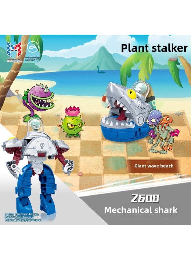 Genuine Plants Vs. Zombies Sea And Land Fit Deformation Assembled Hand-made Animation Model Mecha Set Children's Toys-Color:2607 - Image 4