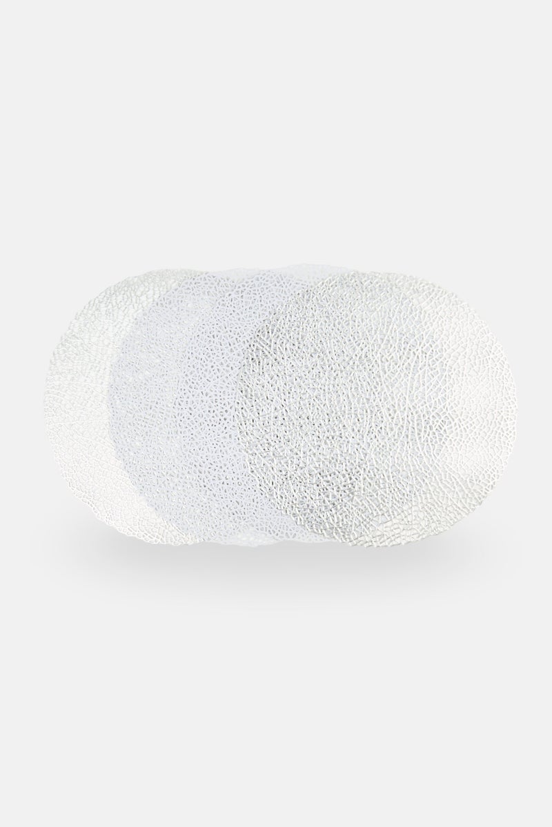 YOTO 4 Pcs Round Placemats 38 Dia cm, Silver - Image 1