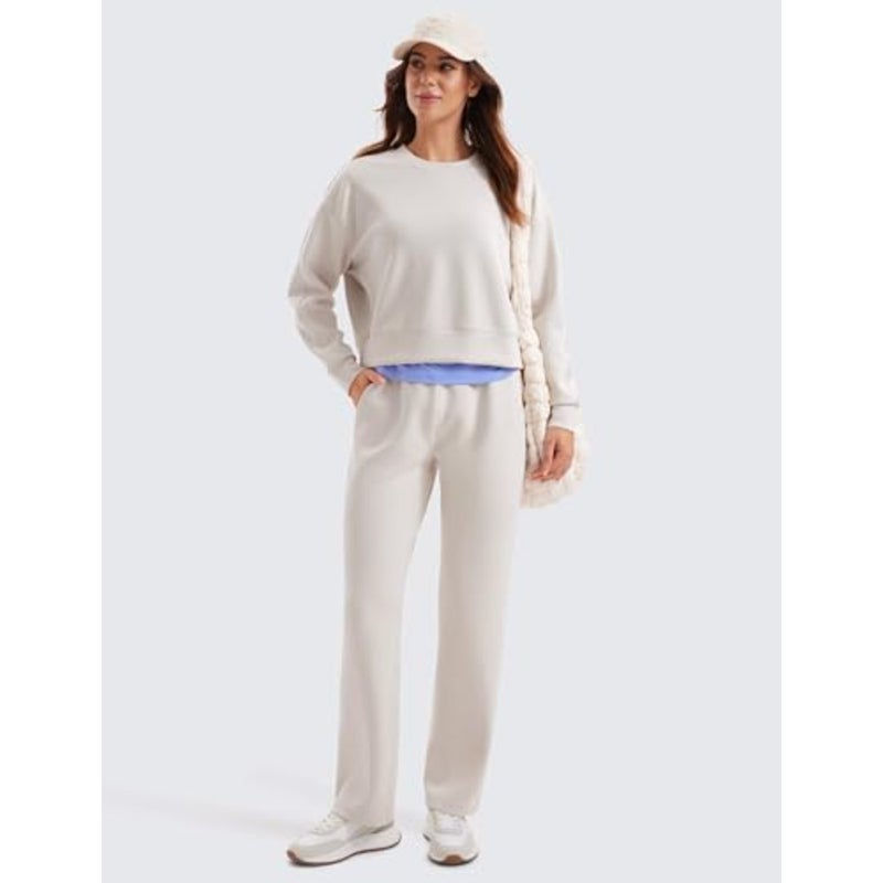 Womens SoftAura Crewneck Sweatshirt Long Sleeve Workout Casual Pullover Tops Basic Fall Sweatshirts - Image 5