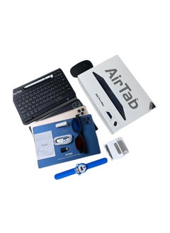 AirTab 10.1 -Inch Smart Tablet A16 PRO MAX Android 13 Tablet With 1TB Storage and 16GB RAM Quad Core Wi-Fi LTE Dual Sim with Touch Pen and Keyboard - Blue  - Image 1