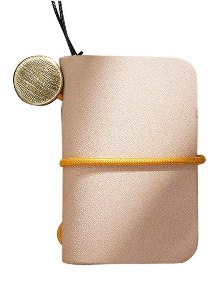 Y&D Mini Notepad Retro Leather Notebook Creative Portable Ledger with Strap Small and Suitable for School Offices  - Image 1