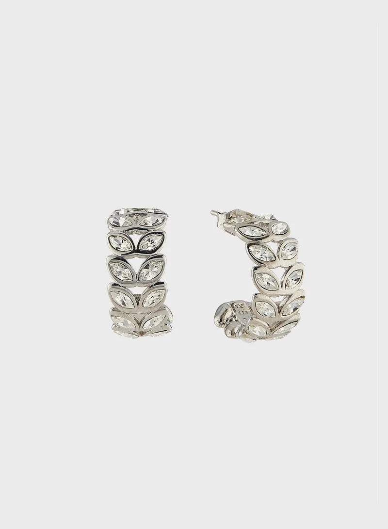 Ted Baker Senelda: Serpentine Crystal Wide Hoop  Earrings