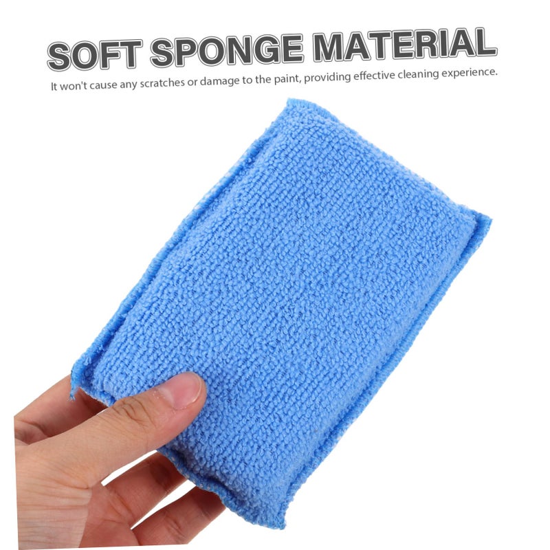 Dual Sided Car Cleaning Sponge Blocks 4 Pack Soft Absorbent for Vehicle Interior Exterior - Image 5
