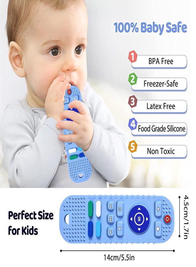 tekme Remote Teether For Baby, For 3+ Months Baby, Helps Biting Skills Development, Teething Toys For Babies And Toddlers (Blue) - Image 3