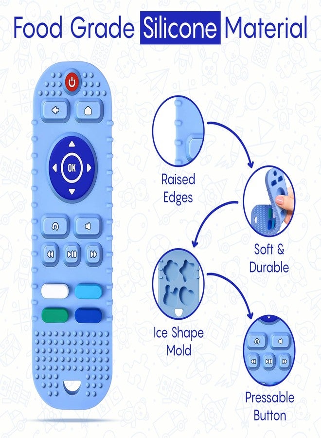 tekme Remote Teether For Baby, For 3+ Months Baby, Helps Biting Skills Development, Teething Toys For Babies And Toddlers (Blue) - Image 4