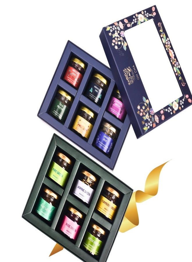 OH CHA - Assorted Tea Gift Set of 12 Flavors | Premium Gift Box with Green, Herbal & Black Teas | Ideal for Diwali, Corporate Gifting, Birthday, Wedding & Anniversary Celebrations - Image 1
