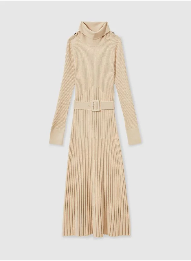 REISS Midi Knitted Dress
