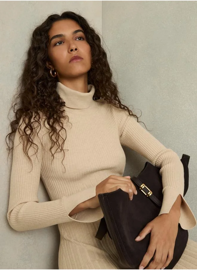 REISS Midi Knitted Dress