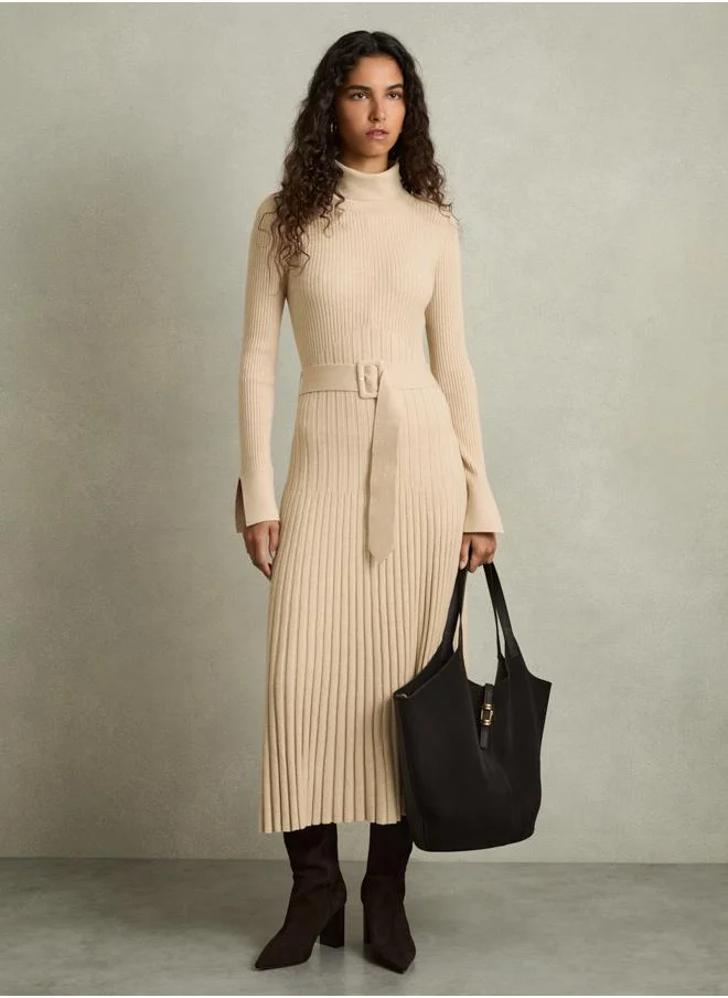 REISS Midi Knitted Dress