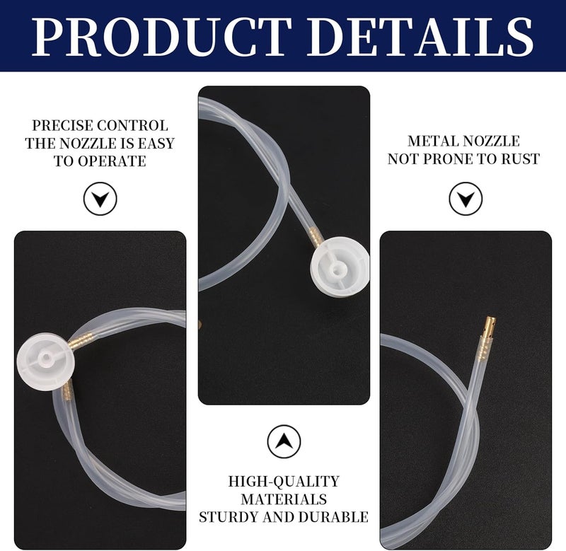 kwinfei مجموعة من 5 قطع من ملحقات علب الرش بطول 60 سم، ملحق مرن لعلب الرش بزاوية 360 درجة، ملحق رش للمناطق التي يصعب الوصول إليها، ملحق رش دقيق لرأس علبة الرش، للتنظيف والطلاء - Image 3