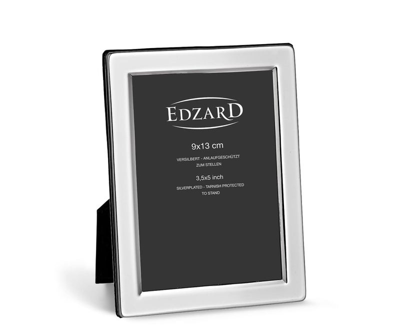 Edzard Photo Frame Salerno 3x5 inch 9x13 cm Silver Plated Picture Frame Tarnish Protected