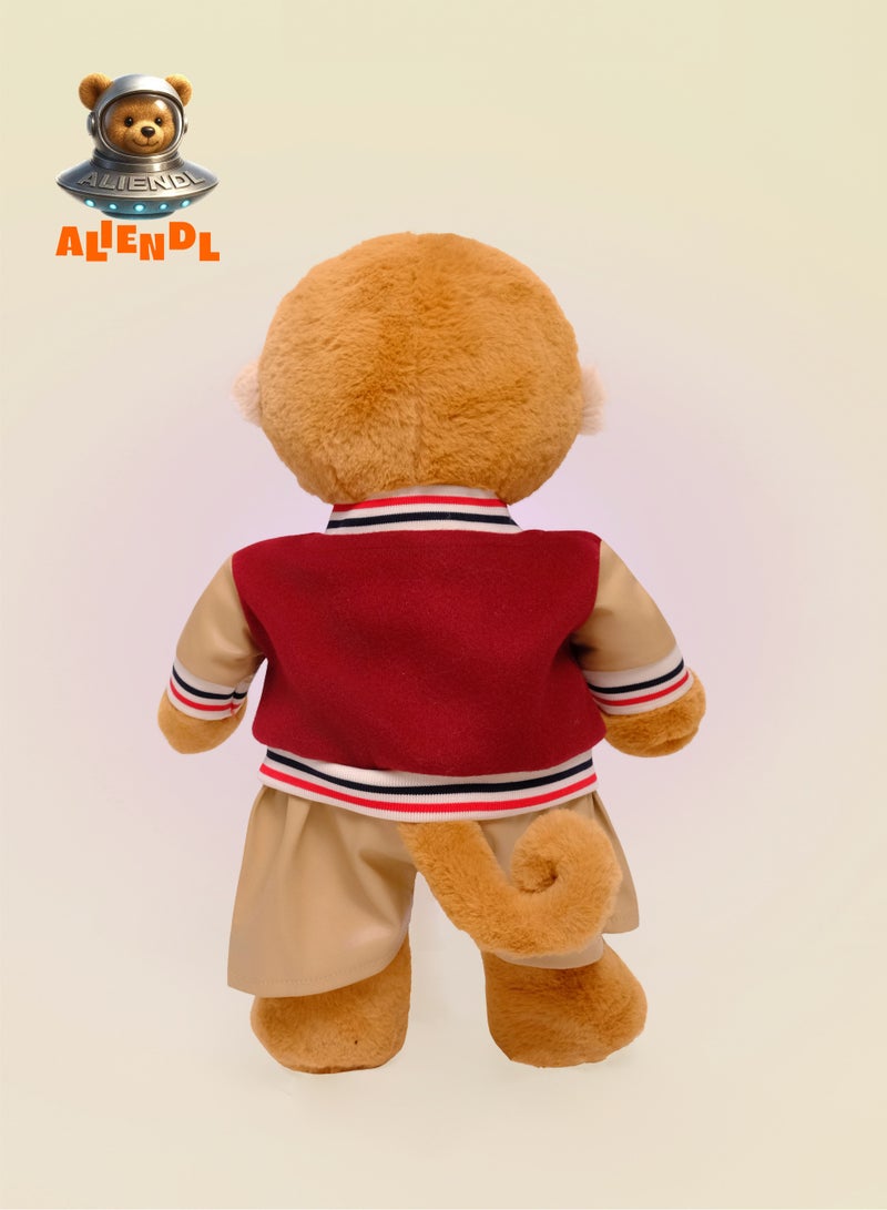 ALIENDL Clever Monkey – Plush Monkey Stuffed Animal Toy for Baby Kids, Soft Cute Monkey Plush Doll Gift Set with Removable Clothes & Pouch, Perfect Gift for Kids, Boys, Girls, Friends & Couples - Image 4
