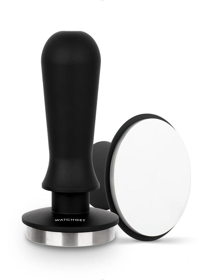 watchget 58mm Espresso Coffee Tamper 30lbs Double Spring Loaded Tamper Barista Calibrated Coffee Tamper Fits 58mm Portafilter Espresso Machine Anodized Aluminum Handle and Stainless Steel Flat Base - Image 1
