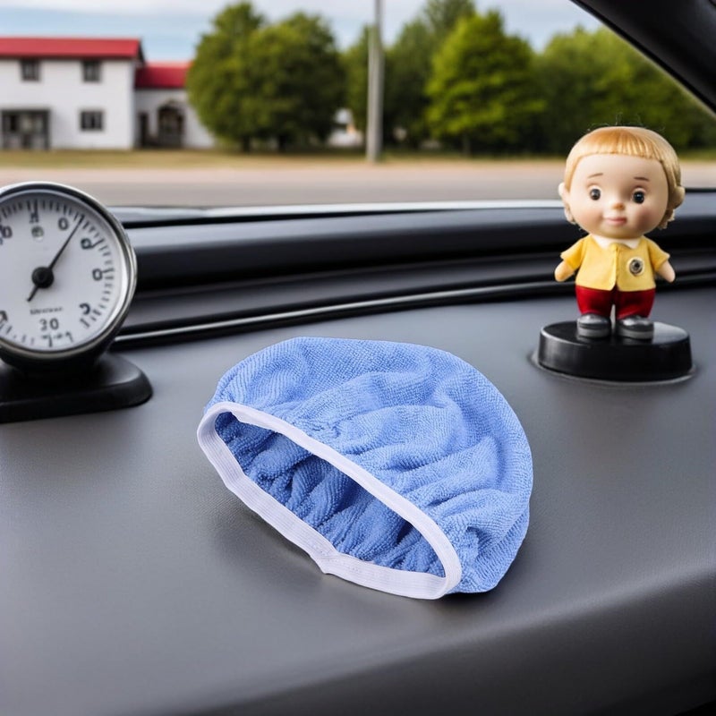 8pcs Microfiber Wax Applicator Pads Plush Buffing Bonnet 9-10 Inch For Auto Detailing - Image 5