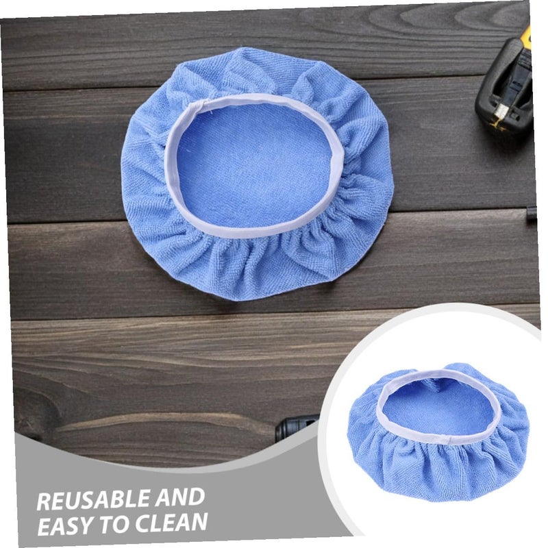 8pcs Microfiber Wax Applicator Pads Plush Buffing Bonnet 9-10 Inch For Auto Detailing - Image 4