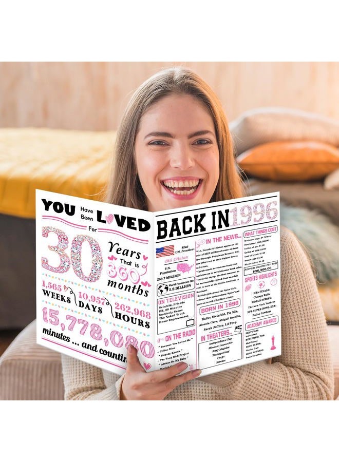 ATTLVV 30th Birthday Card,30th Birthday Decorations for Her,Happy 30th Birthday Gifts for Women,Funny 30 Years Old Bday Gift for Sister Friends - Image 3