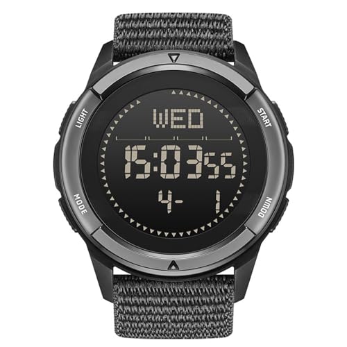 NORTH EDGE Men's Watches Military Watches for Men Carbon Fiber Waterproof for Men Date Display Nylon Army Tactical Sports Minimalist(Black Strap) - Image 5