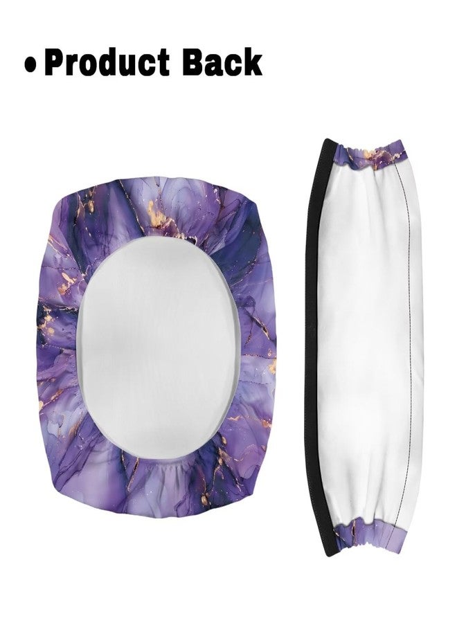 Luarisgur Purple Marble Rollator Accessories for Seniors Soft Walkers for Seniors with Seat Gift Covers Pattern Universal Rollator Walker Seat and Backrest Covers for Ladies - Image 3