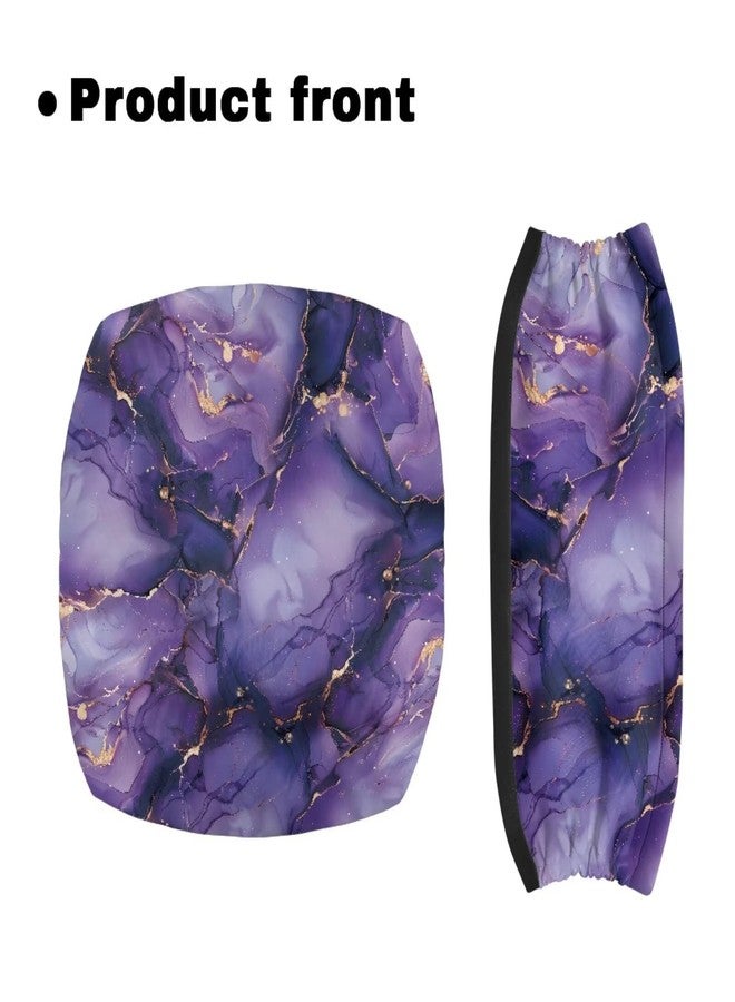 Luarisgur Purple Marble Rollator Accessories for Seniors Soft Walkers for Seniors with Seat Gift Covers Pattern Universal Rollator Walker Seat and Backrest Covers for Ladies - Image 2
