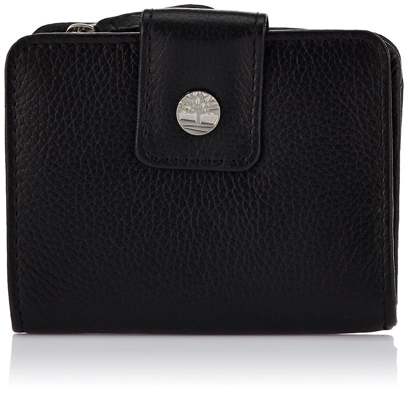 Timberland Women's Leather Rfid Small Indexer Wallet Billfold, Black, One Size - Image 1