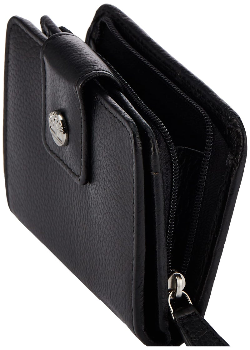 Timberland Women's Leather Rfid Small Indexer Wallet Billfold, Black, One Size - Image 5