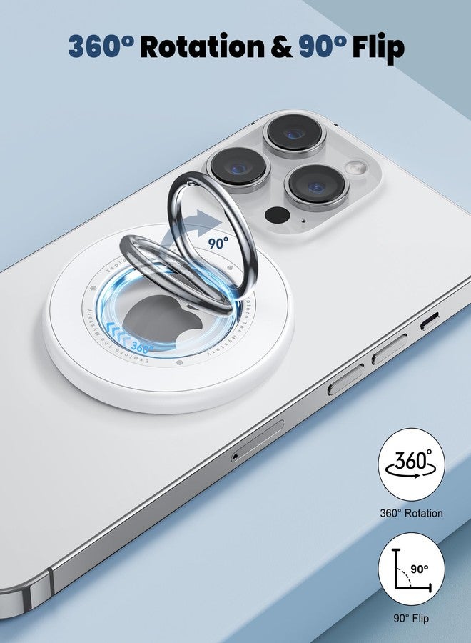 SODI Magnetic Phone Ring Holder Grip Compatible with Mag-Safe, 360° Rotation Strong Magnetic Phone Finger Ring Kickstand，fits Mag Accessory Compatible with iPhone 16 15 14 13 12 Series, White - Image 3
