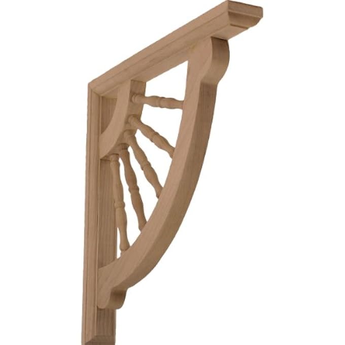 BKT01X12X12CRRW-CASE-2 CRENDON WAGON WHEEL BRACKET, RUBBERWOOD - READY TO BE STAINED